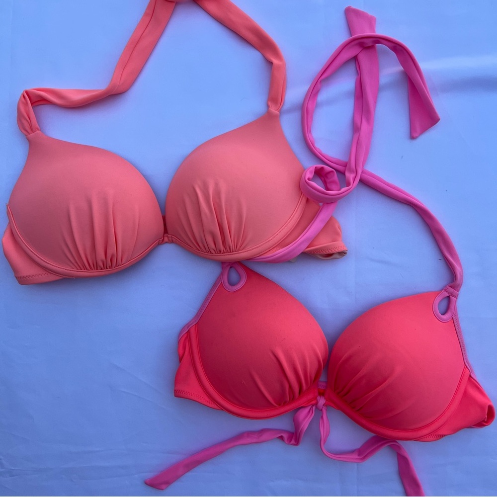 Victoria’s Secret swimwear pink bombshell bikini top bundle 34 B - Picture 3 of 6